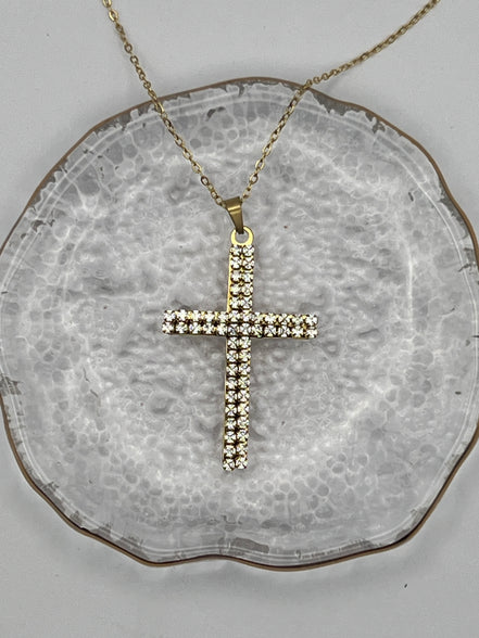 Crystal Cross Pendant Necklace – Glaube & Glanz ✝️✨