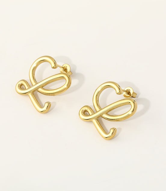 Love Symbol Stud Earrings – Minimal & Bold 💛