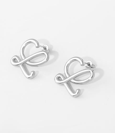 Love Symbol Stud Earrings – Minimal & Bold 💛