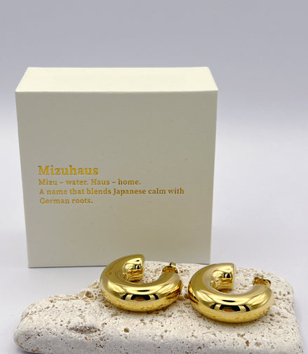 Chunky Gold Hoop Earrings – Bold & Minimal ✨