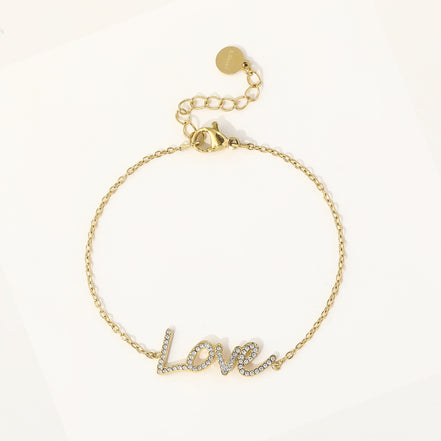 Brățară de aur „Love” – Elegantă și plină de semnificație 💖