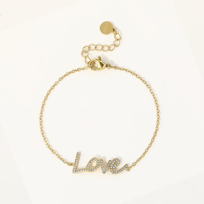 Brățară de aur „Love” – Elegantă și plină de semnificație 💖