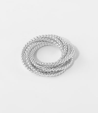 Interlocking Beaded Gold Ring – Bold & Timeless ✨