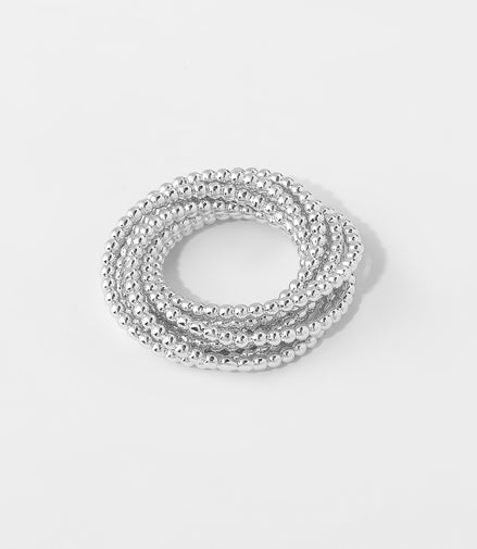 Interlocking Beaded Gold Ring – Bold & Timeless ✨