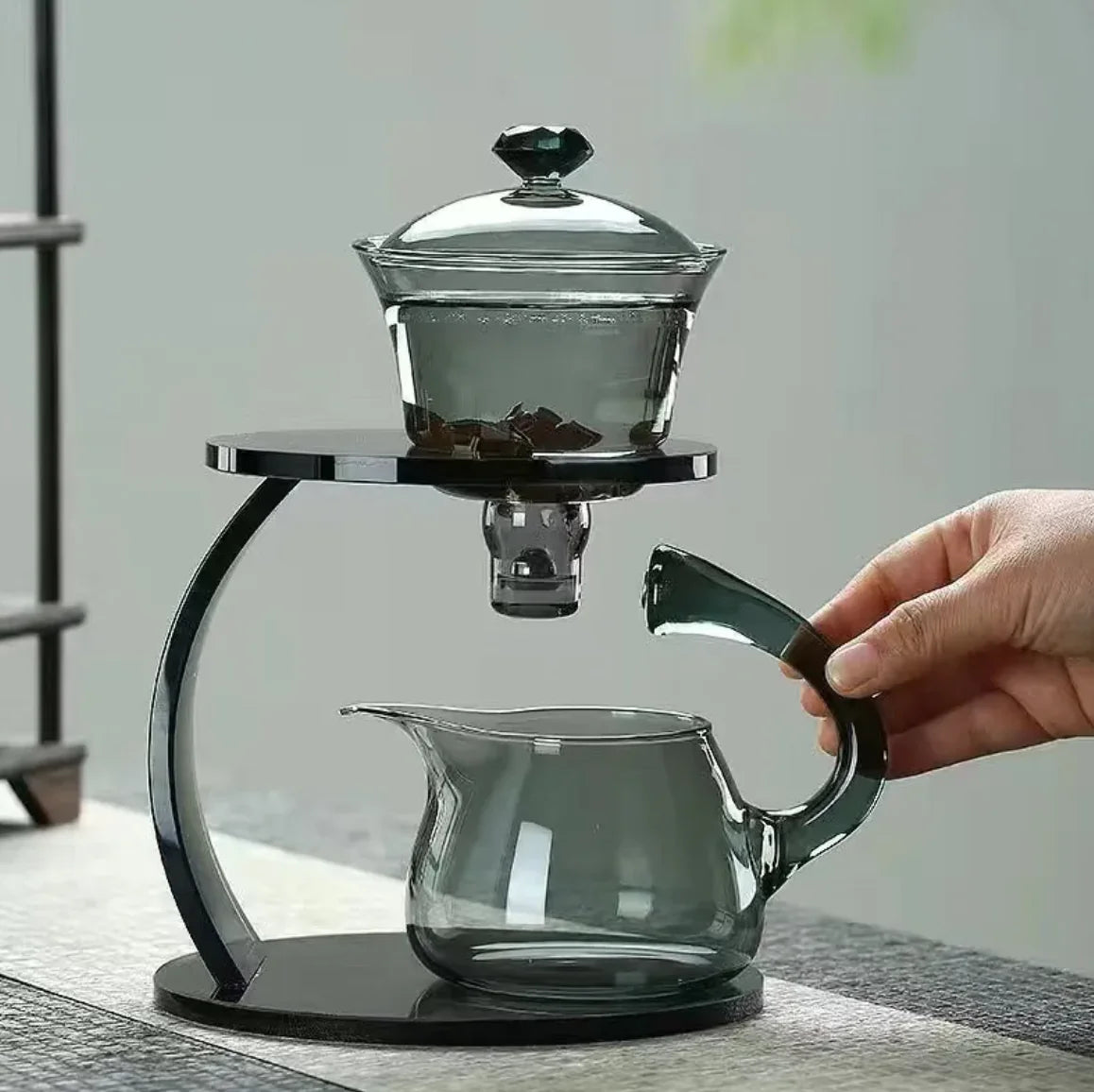 Automatic Glass Lazy Tea Maker Set