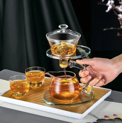 Automatic Glass Lazy Tea Maker Set